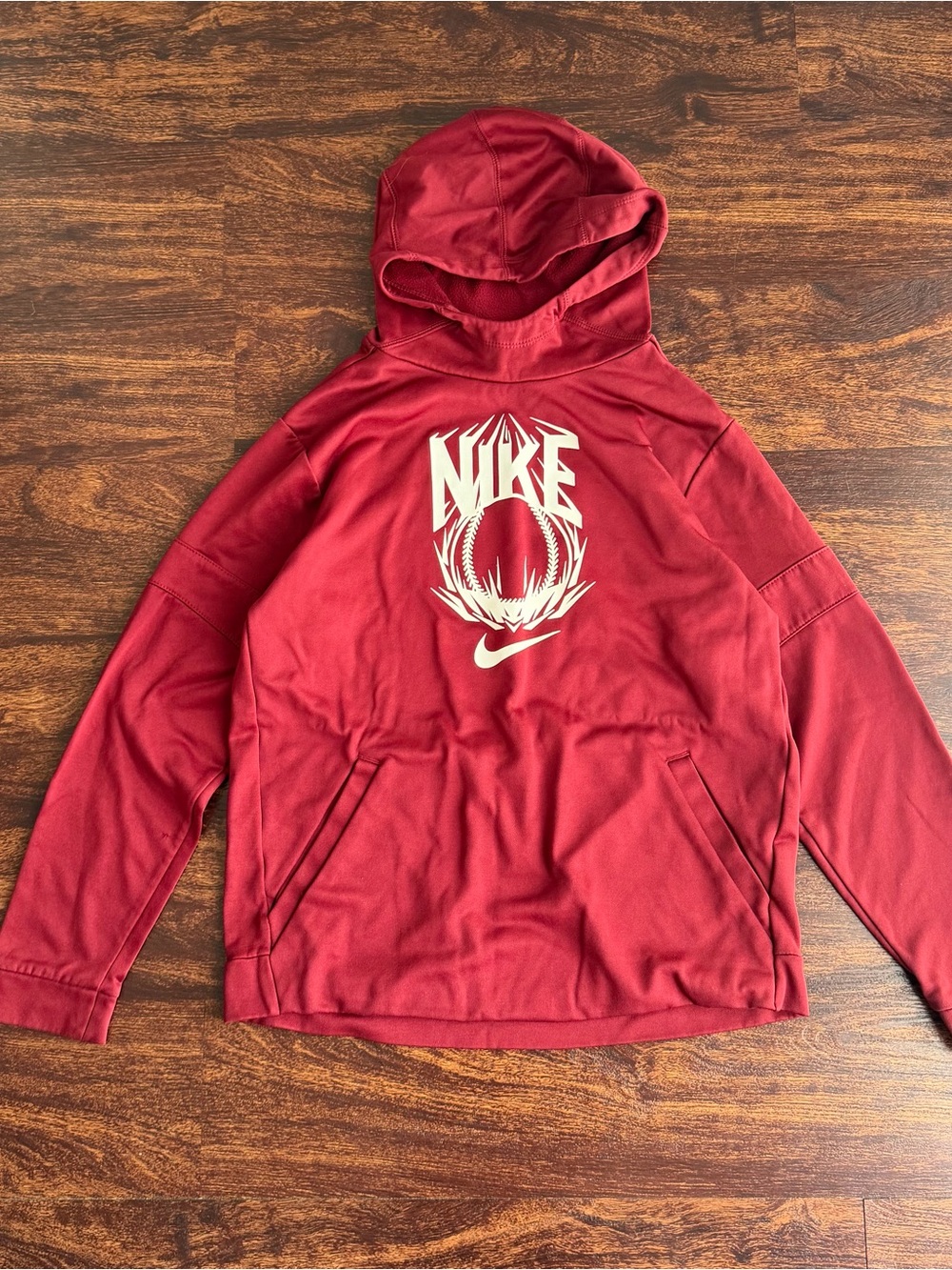 Nike Kids Maroon Graphic Hoodie